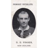 Taddy & Co Prominent Footballers (No Footnote)1907 New Zealand D G Fraser g/vg