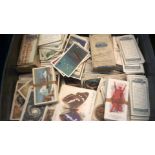 Cigarette cards & few trade in biscuit tin many good condition 2kg