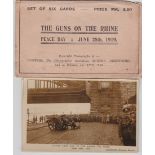 Postcard-WWI-Fine RP set of six postcards The Guns on the Rhine Bank, Peace Day June 28th 1919-