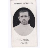 Taddy & Co Prominent Footballers (With Footnote)1908 Fulham H Ross g/vg