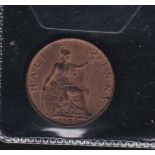 Great Britain 1901-Half penny, AUNC, lustre.