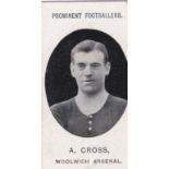 Taddy & Co Prominent Footballers (With Footnote)1908 Woolwich Arsenal A Cross g/vg