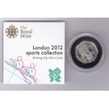 Great Britain 2011-Olympic Games 50 pence, Rowing, Silver Proof with Royal Mint Certificate