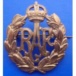 Royal Flying Corps WWII Cap Badge (Brass, lugs) EB38