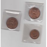 Great Britain 1937-Half penny, EF, 1937 penny, AUNC;1938 penny AUNC(3)