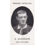 Taddy & Co Prominent Footballers (No Footnote)1907 New Zealand D McGregor g/vg