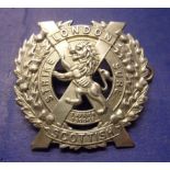 London Scottish Regiment WWII Cap Badge (White-metal, lugs) EB9