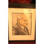 Ronnie Searle-Colour caricature of Lord Beaverbrook-Published 'Punch' 1958-"'Max' manipulative '