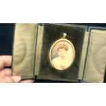 Victorian Quality Gilt Framed Ambrotype- portrait of a lady-that can also be worn as a necklace - in