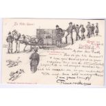 Postcards-Germany 1898- Frankfurt used unusual postcard of horse drawn dog catching teams! Pub