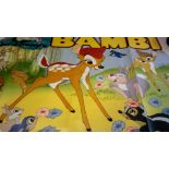Poster-'Bambi' - size 30 x 28" approx., Walt Disney, Great Condition-some slight fold marks