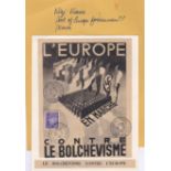 FRANCE - PARIS 1942 - Wagram Hall International exhibition Bolshevism against Europe Official
