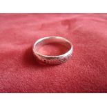 Silver Ring - Silver gents ring with garlic inscription