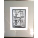 Photo-in boxed stamp-Original Tony Campobello 1995-Manhatten New York, gold frame of dark wood 15