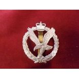 Army Air Corps EIIR Cap Badge (White-metal), two lugs, maker: Marples & Beasley, B'ham.