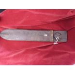 British WWII Tropical Pattern leather Machete Scabbard, marked SL, 1942. In good condition