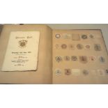 Crests- A collection includes ledger very neat + tidy, worshipful Companies, 1897 Mercers Hall