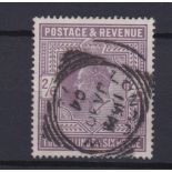 Great Britain 1911-2/6 Slate Purple, spec M48(2) fine used, London Sq, Circle, cat £150