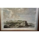 Kent - Antique prints (4), Mote's Bulwark Dover by S. Sparrow; Dover castle, Sand Gate Castle, The