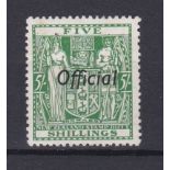 New Zealand 1938-Official 5/-, SG0119, fresh m/mint, cat £160