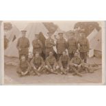 2ns & 1st Bucks WWI Postcard, group photo in an encampment.