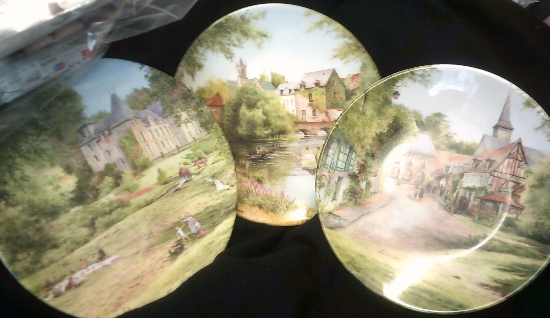 Plates (3) - Paysages de France - by Michel Julien-Porcelaine de Limoges No.L653, LR 710,R373,