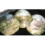 Plates (3) - Paysages de France - by Michel Julien-Porcelaine de Limoges No.L653, LR 710,R373,