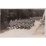 British 1910 Military Postcard "Fresh Additions - 1st & 2nd East Anglian Brigades LVDD" men in