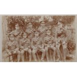 Royal Artillery WWI Group Photo Postcard, soldiers in full service uniform.