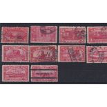 USA 1912-13-Parcel Post SGP423-P432 Scott Q1-Q10 used set to 50c value-cat value £110+