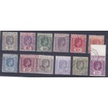 Mauritius 1938-49-Set of (12) SG252/639, very fine used, assorted papers Cat £85+