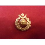 Royal Marines Light Infantry WWII Cap Badge (Brass), two lugs