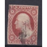 USA 1857-Washington 3 cents, Scott A10 used, cat £110
