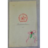 Autographed 1951 Miyajima Convalescent Centre - Christmas Menu