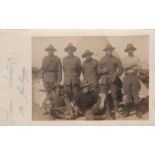 Australian Commonwealth Forces WWI Postcard, showing them in an encampment.