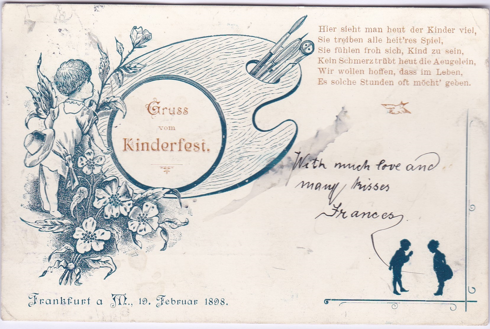 Postcards-Germany (Frankfurt) 1898-Grusss-vom-Kinderfest used