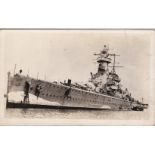 Battleship Admiral Graf Spee - WWII Naval Battle of the River Plate Postcard depicting an side