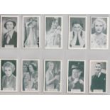 Ardath Tobacco Co Ltd British Born Film Stars 1934 set 50/50 G/VG some toning to backs