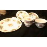 Royal Albert - Bone China Berkley Tea Pot Set-9" plate, 6 x 6" tea plates, cream jug, sugar bowl,