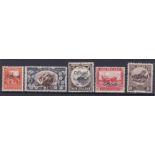 New Zealand 1936-61-Official Stamps SG0123-0124.0126a,0127,0128 u/m, cat value £174