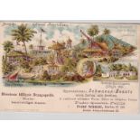 Postcards- 1896-Deutsche Colonial Auzztellung Berlin-very fine chromo card 'Ost Afrika' pub Schmidt,
