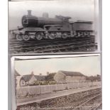 Postcard-Railway-Batch of six RP's includes Station at Wales' longest named town!