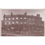 Postcard-Middlesex-Winchmore Hill-Fine RP 'The Village' Shops, Horse and cart, used 1917