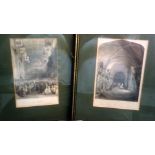 Prints-(4) early Victorian wood etch prints includes The Tower of London,(2) of Guildhall etc