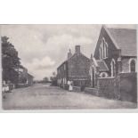 Postcard-Norfolk, Whissonsett, High Street, used 1903, small upper tear, a scarce village card-