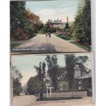 Postcard-Middlesex-Winchmore Hill-Fine range of (13) early cards includes, Station, Green lanes,