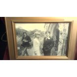 Framed Photo-7 x 8-rare photo of Jane Asher and Paul McCartney which he was engaged to at the time