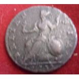 Great Britain 1730-George II Half Penny, A/Fine S3717
