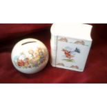 Royal Doulton -(2) Bunnykins Money Boxes 1936 in excellent condition