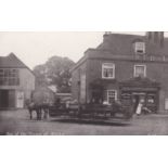 Postcard-Kent-Hythe-Horse Drawn Tram with activity outside the Red Lion-scarce early postcard